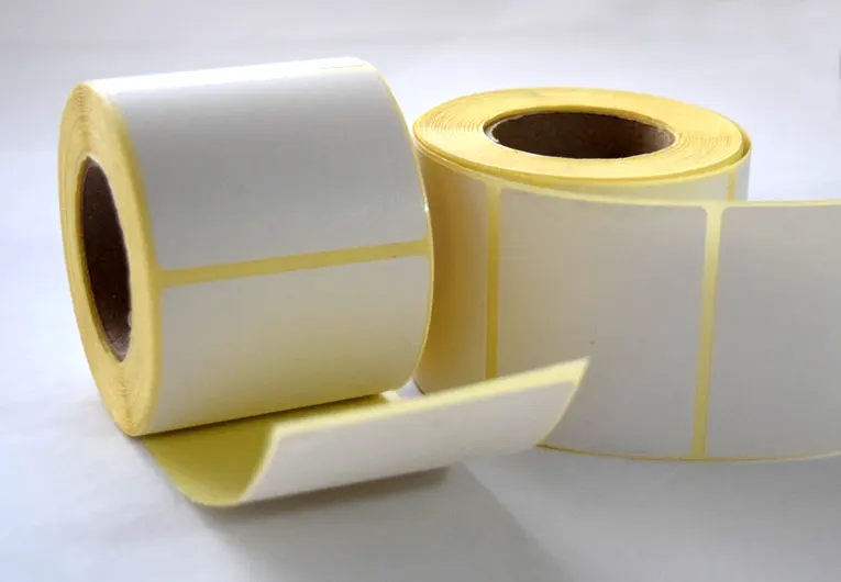 Rollos etiquetas en papel autoadhesivo térmico top